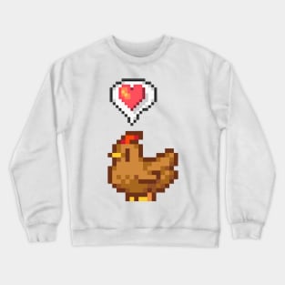 Stardew Valley Happy Brown Chicken Crewneck Sweatshirt